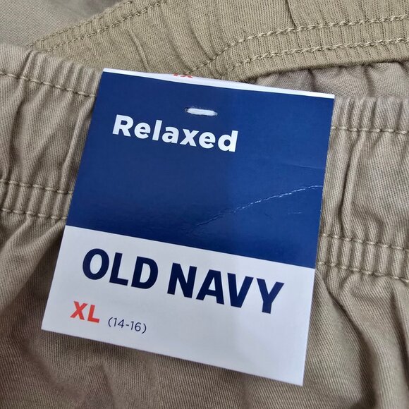 Old Navy Khaki Relaxed Boy Shorts Elastic Waist Size XL (14-16) NWT - Picture 7 of 7